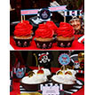 Pirate Birthday Party Printables Collection - Black, Red, Grey and Blue